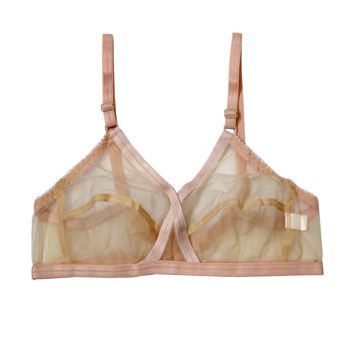 Truekindยฎ Pack of 2 Non-Padded & Non-Wired Cotton Full Cover Full Net Transparent Bra ๐