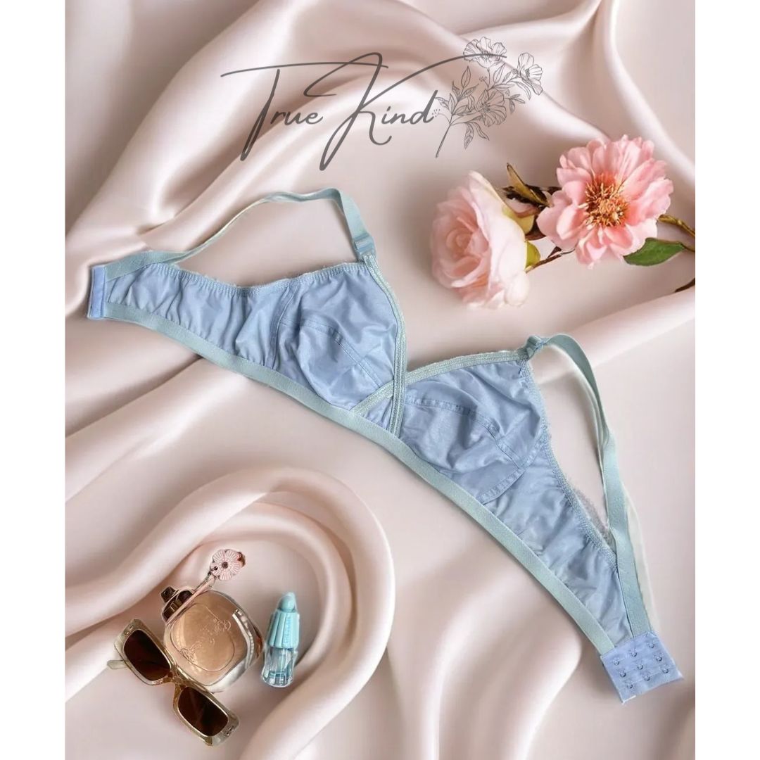 Truekind® Pack Of 4 Classy Brief Comfortable Cotton Non Padded Bra 🎁