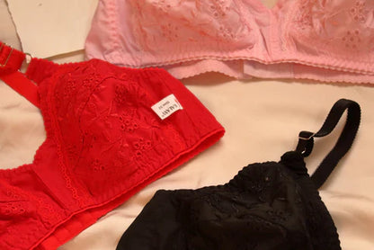 Pack of 4 - Cotton Chikan Bra