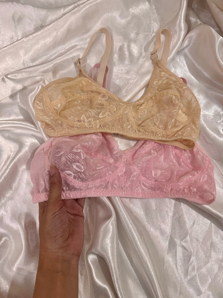 Summer Cotton Net Bra