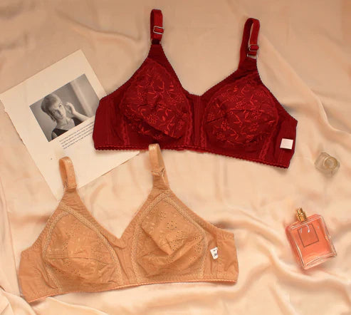 Pack of 4 - Cotton Chikan Bra