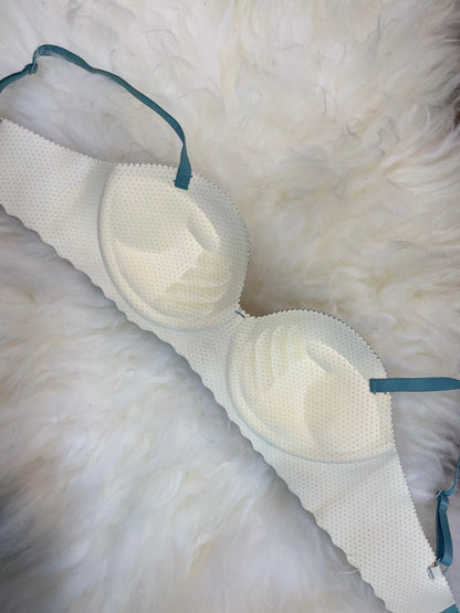 Truekind® Imported Seamless Floral Pattern Padded Bra – Teal Green Edition 🎁