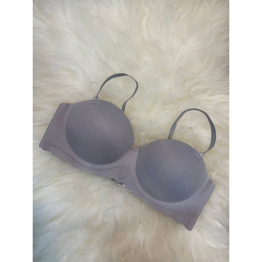 Truekind® Imported Seamless Floral Pattern Padded Bra – Gray Edition 🎁