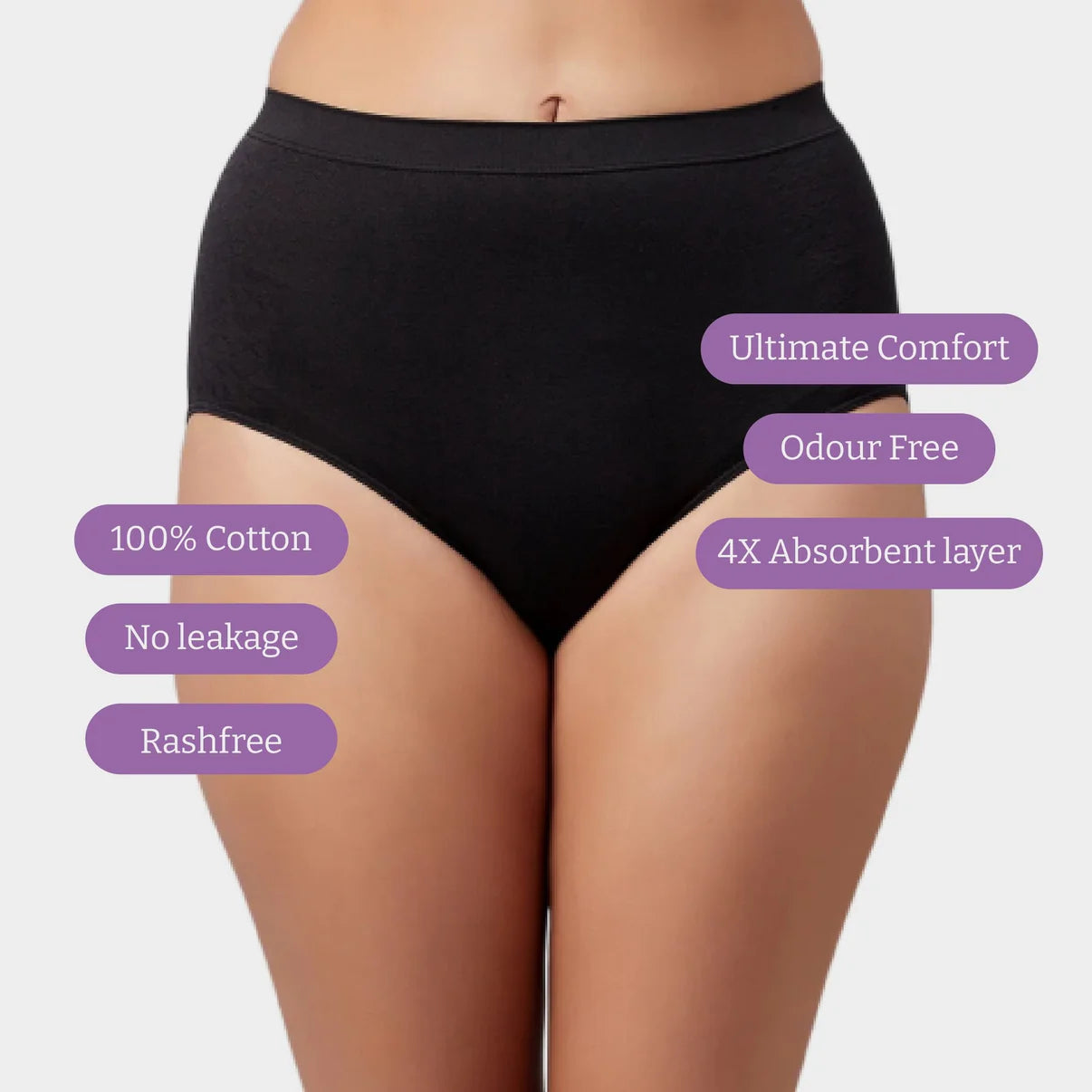 Truekind® 4 Layered Leak Proof Period Panty for Heavy Flow