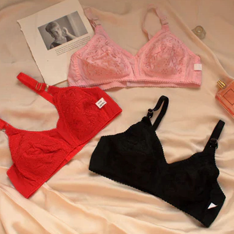 Pack of 4 - Cotton Chikan Bra