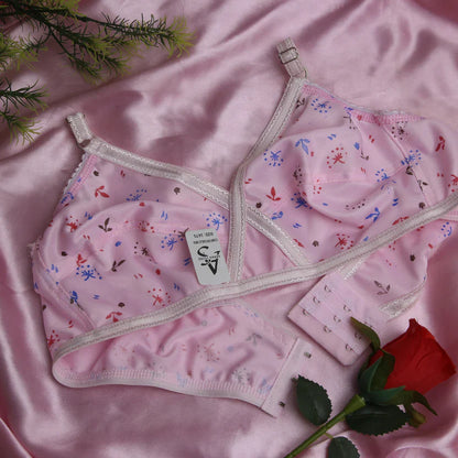 4 Piece Comfortable Printed jersey bra [Pack of 4] 🎁